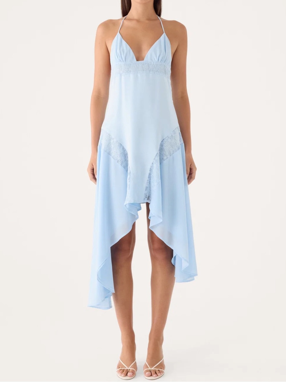 NWT Peppermayo \\ asymmetric lace midi dress